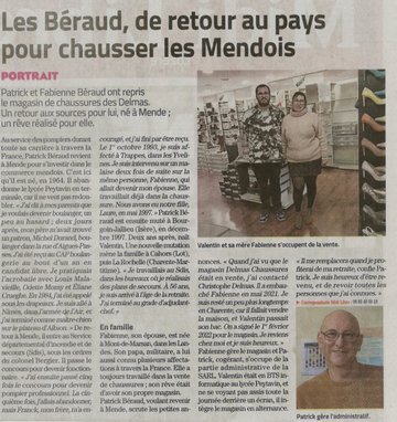 Article DELMAS Chaussures dans Midi Libre